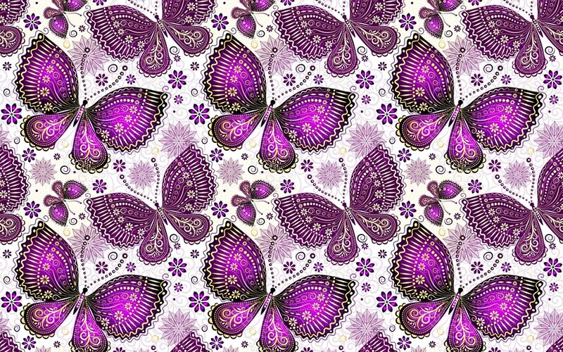 Purple Butterfly Pattern — Ornate
