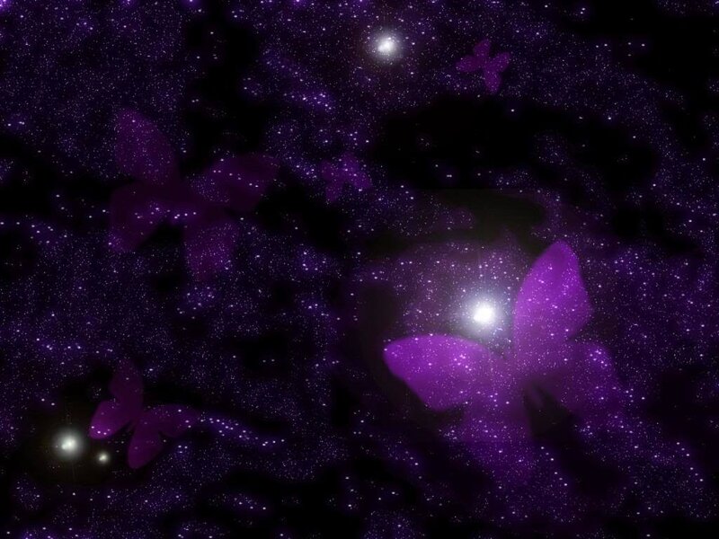 purple butterfly starscape