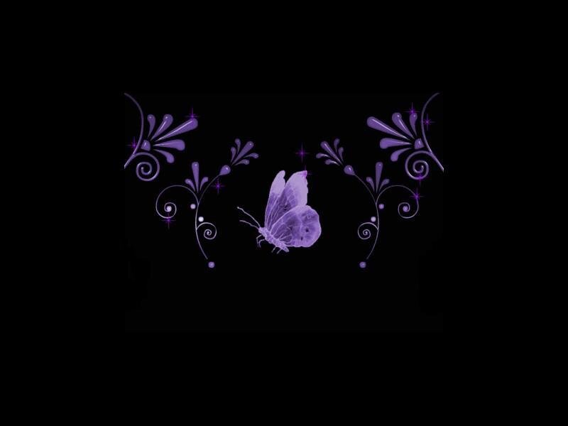 purple butterfly with floral design