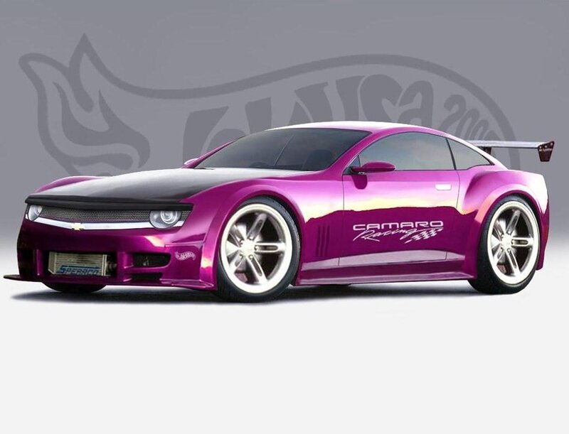 purple camaro concept car