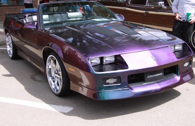 Purple Camaro Convertible