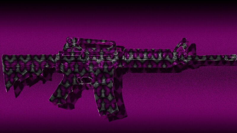 purple camo assault rifle