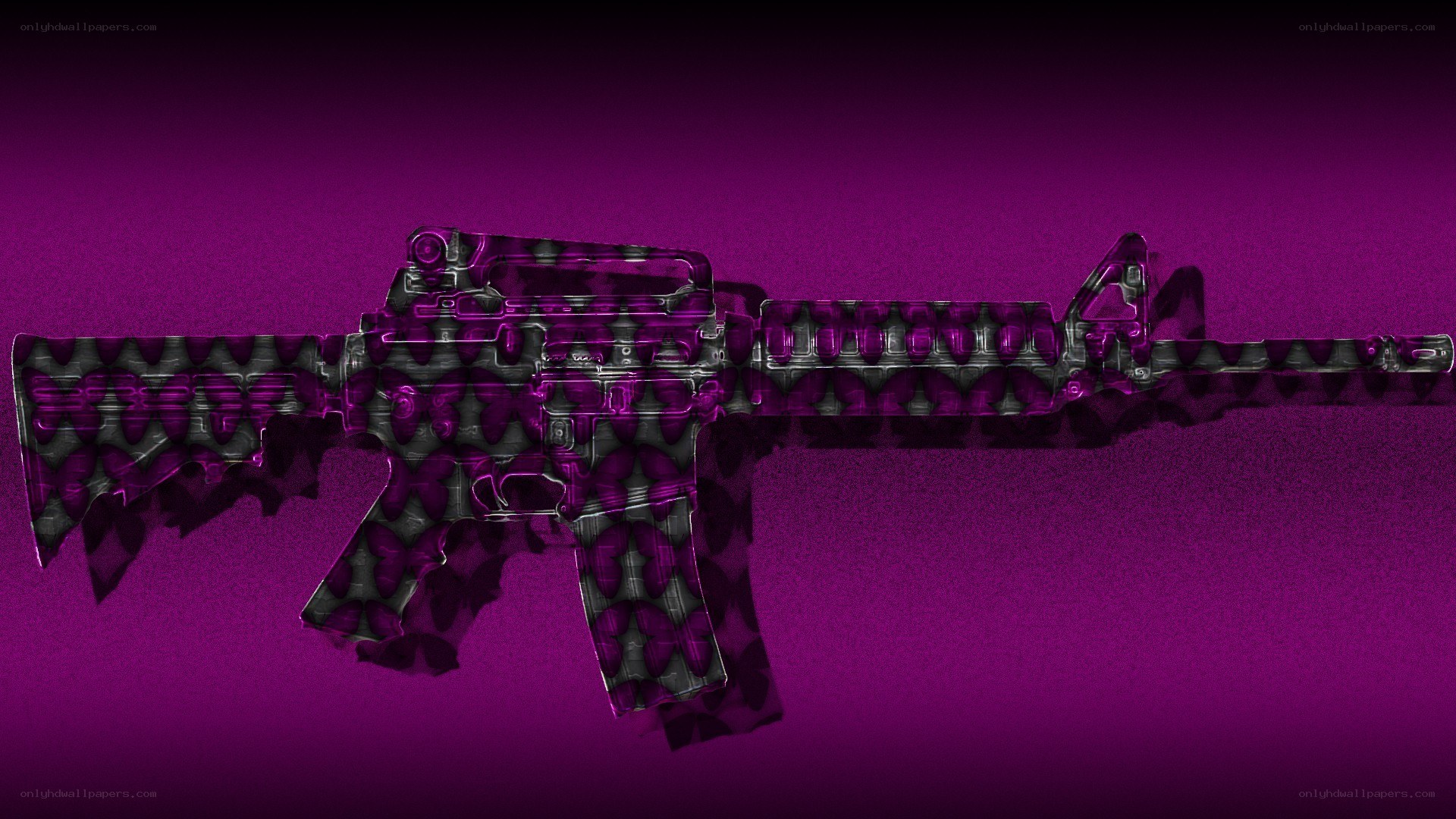 purple camo assault rifle