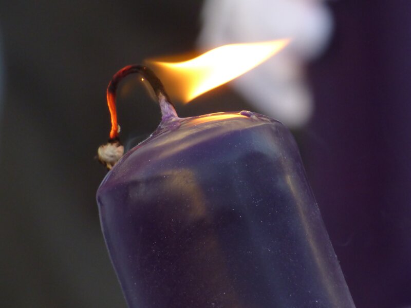 Purple Candle Flame