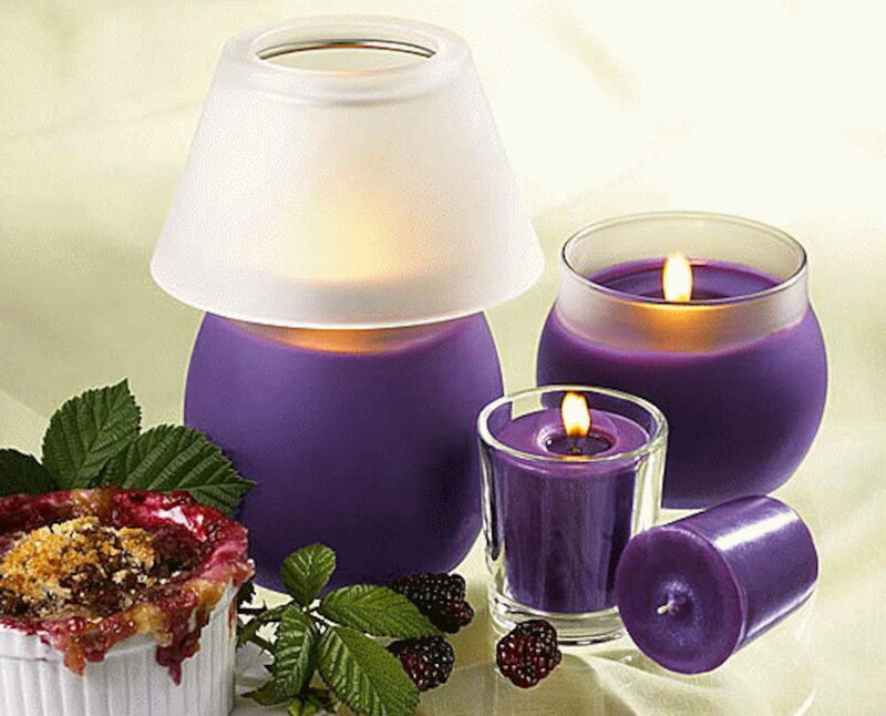 Purple Candles and Dessert