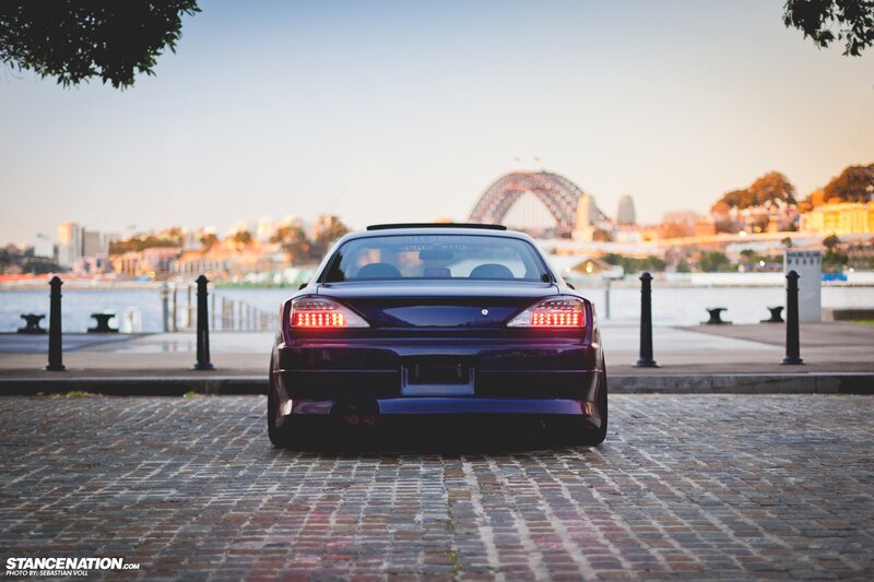 Purple car at Sydney Harbour