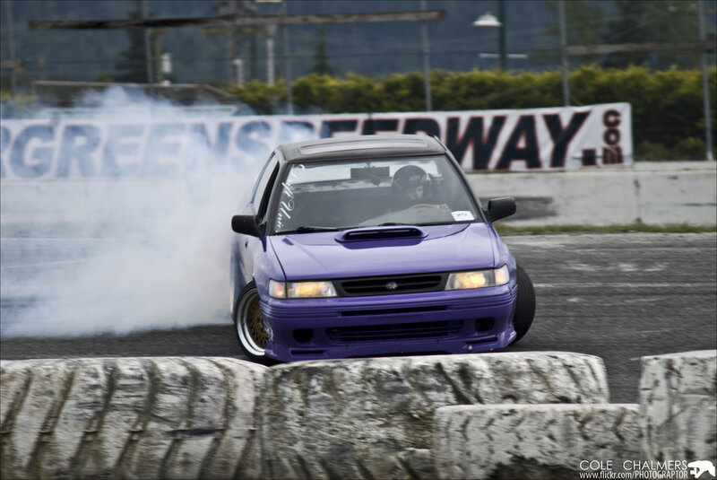 Purple Car Drifting