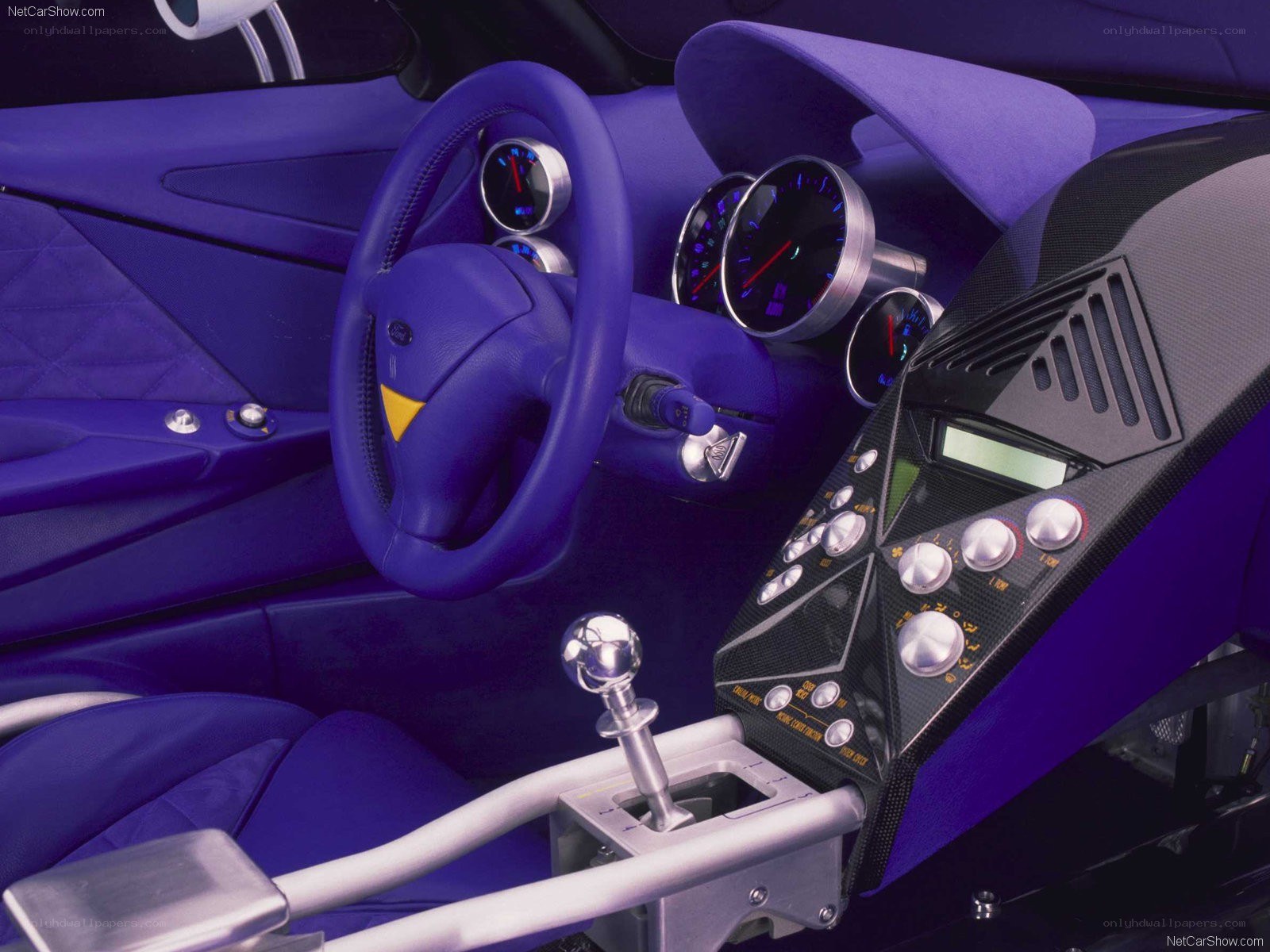 purple car interior cockpit