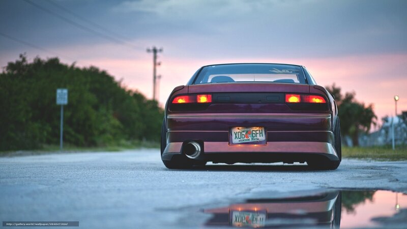 Purple Car on Road — Dramatic