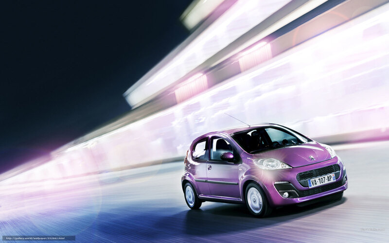 Purple Car on Road — Dynamic