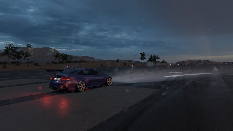 Purple Car on Runway