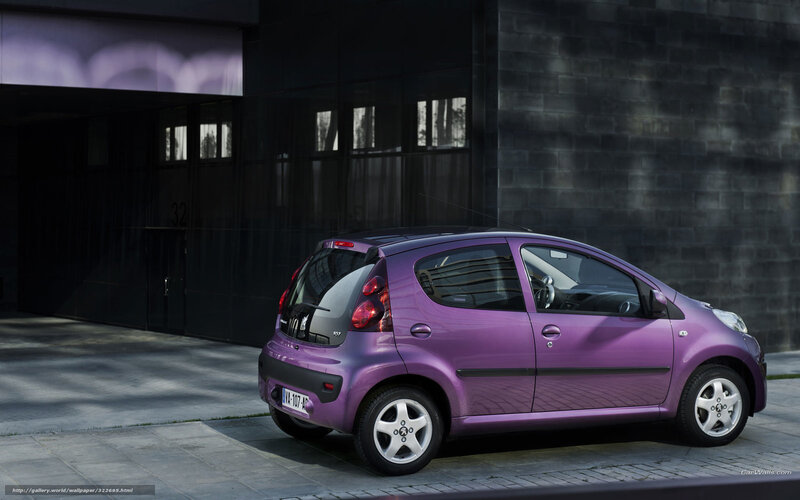 Purple Car Parked