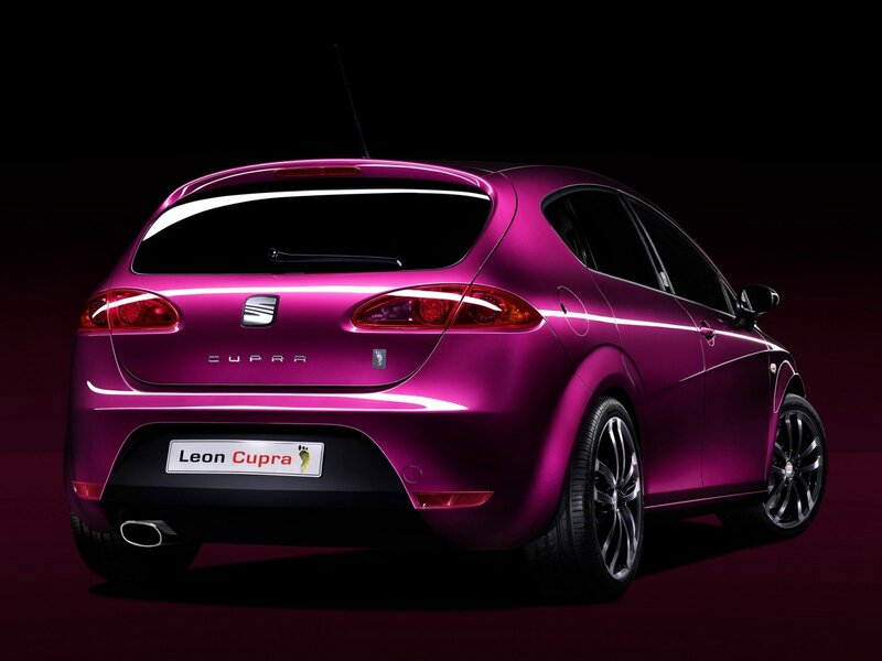 Purple Car Rear View