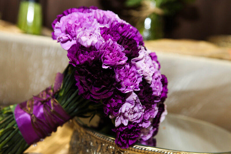 Purple Carnation Bouquet — Elegant