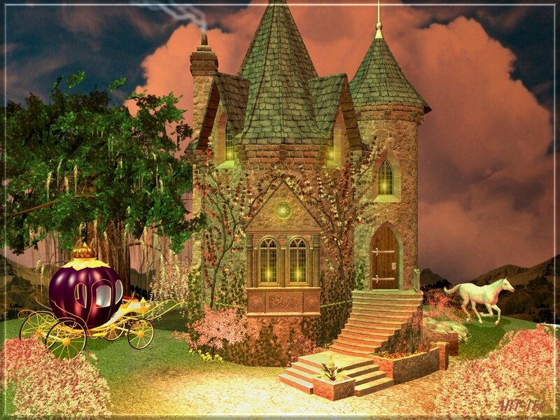Purple Carriage and Castle