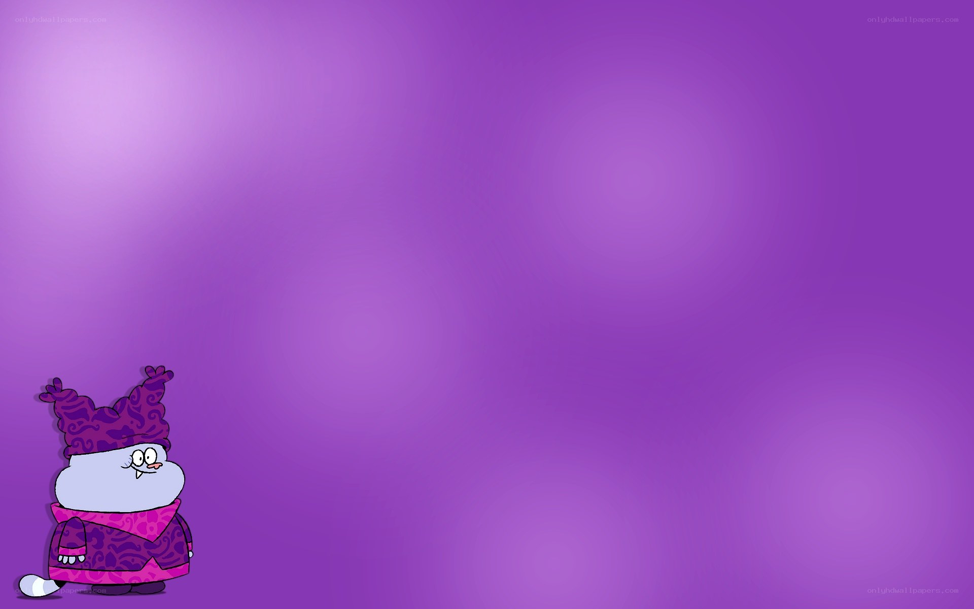 purple cartoon character wallpaper