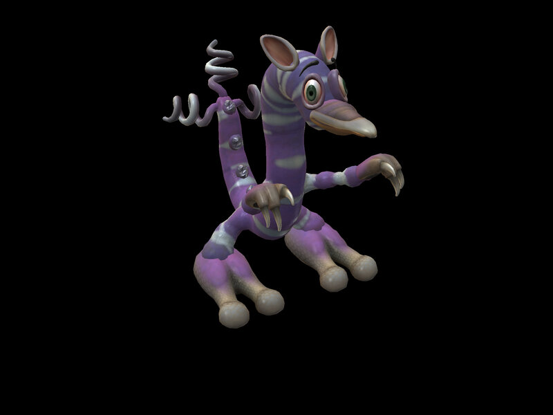 purple cartoon creature with tentacles