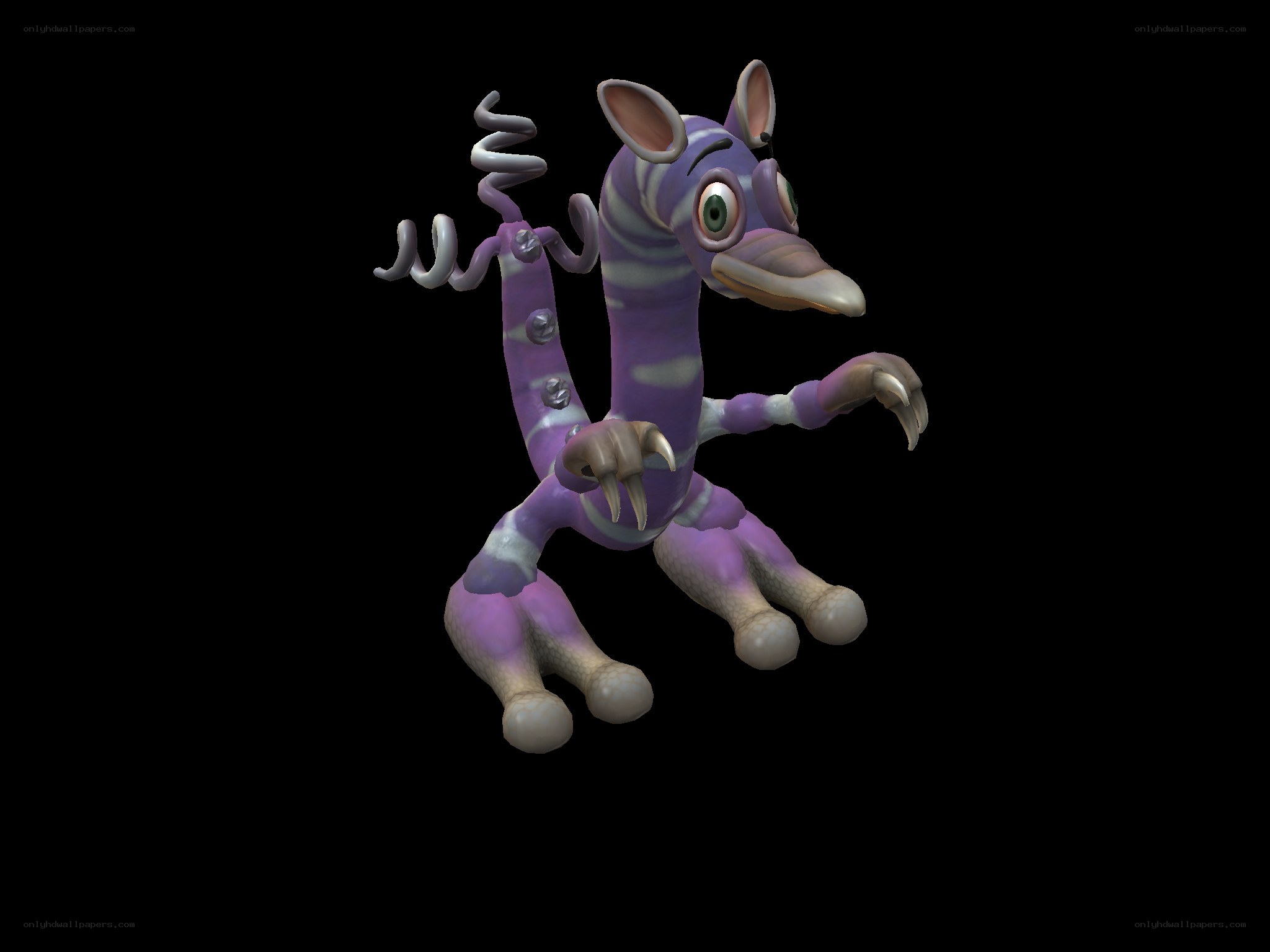 purple cartoon creature with tentacles