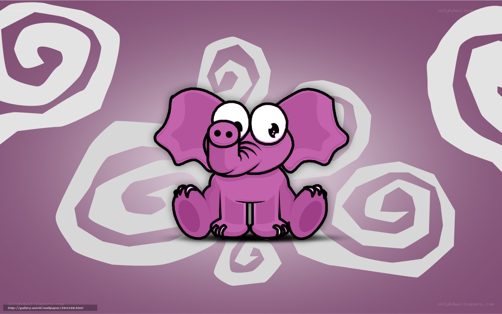 purple cartoon elephant