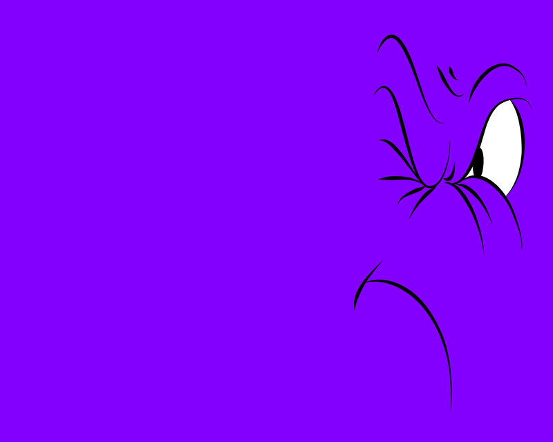 Purple Cartoon Face — Dramatic