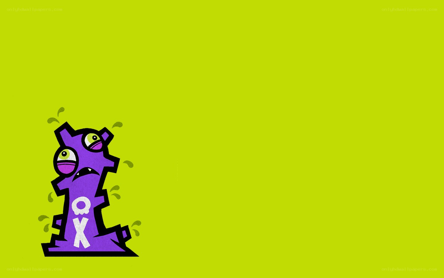 purple cartoon monster character