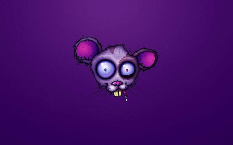 purple cartoon mouse head