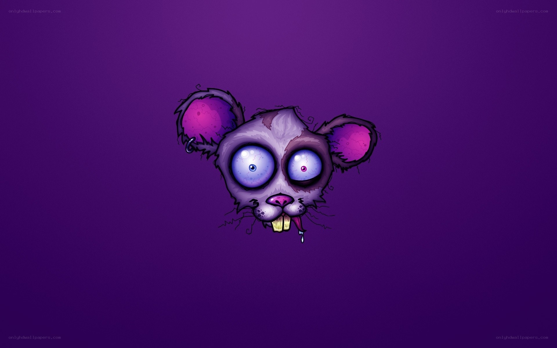 purple cartoon mouse head