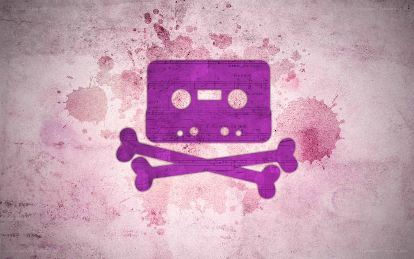 Purple cassette pirate symbol
