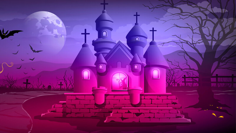 Purple Castle at Night