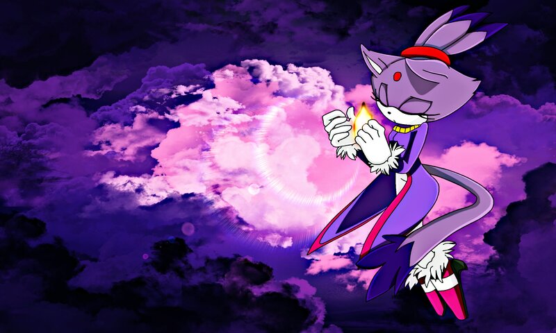 Purple Cat-like Character — Dramatic