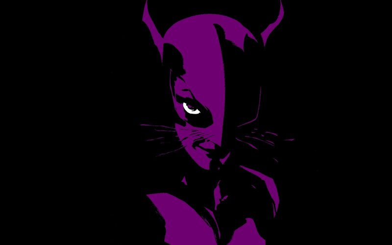 purple cat-like character silhouette