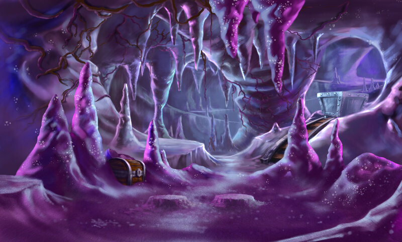 Purple Cave with Treasure