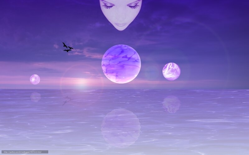 Purple celestial seascape