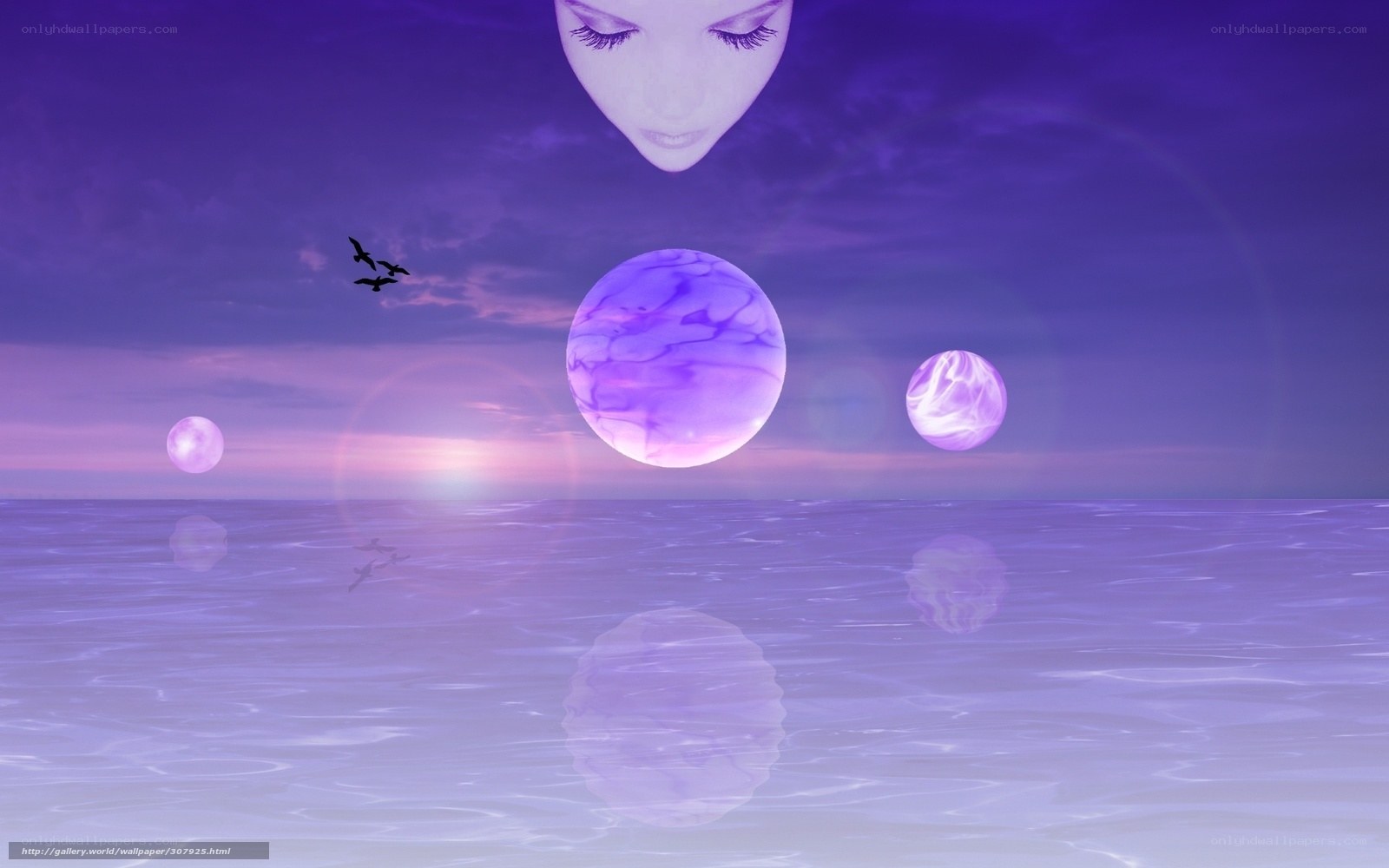 Purple celestial seascape