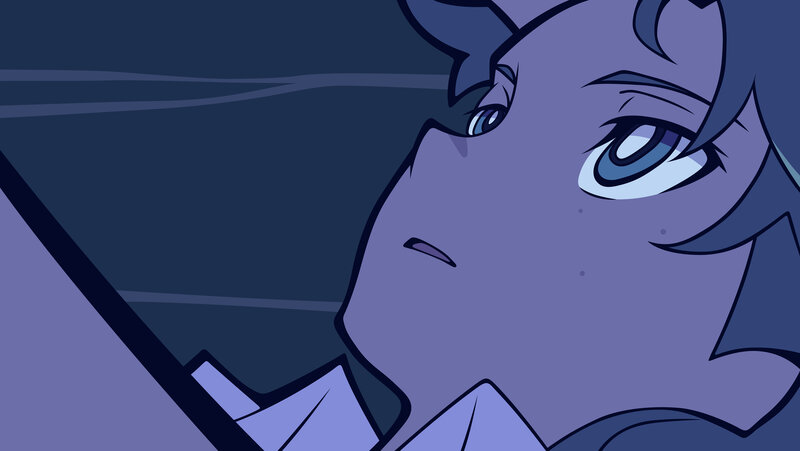 purple character close-up