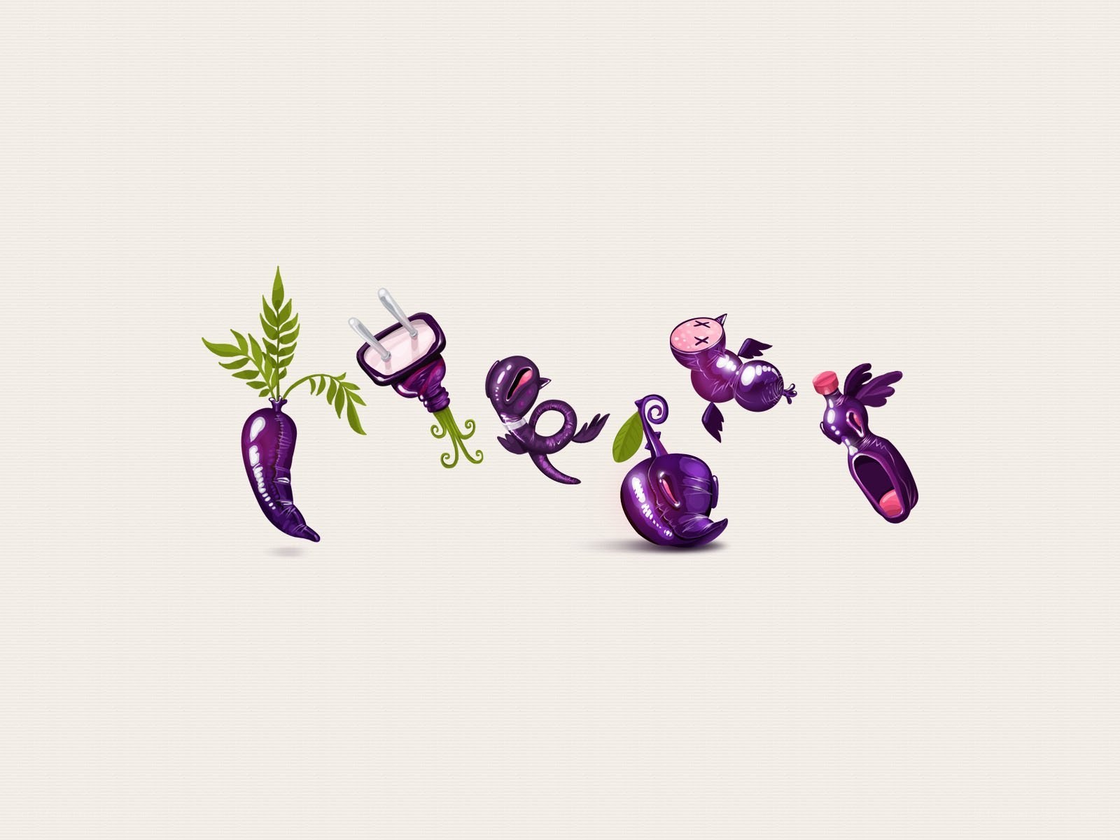 purple character design series