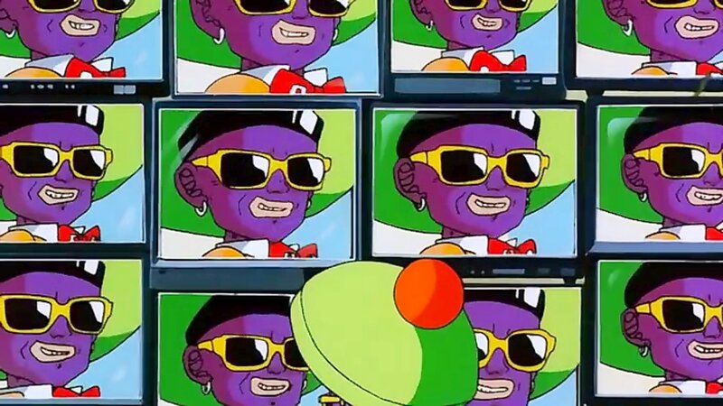 Purple Character on Screens