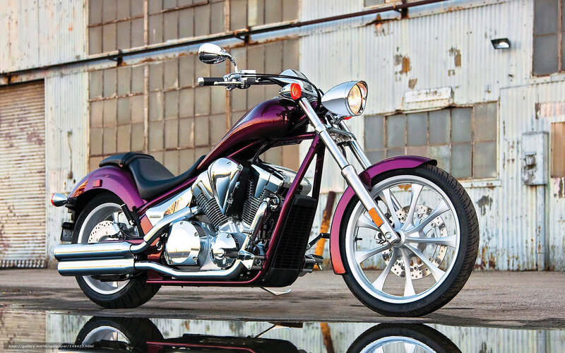 Purple Chopper Motorcycle — Industrial