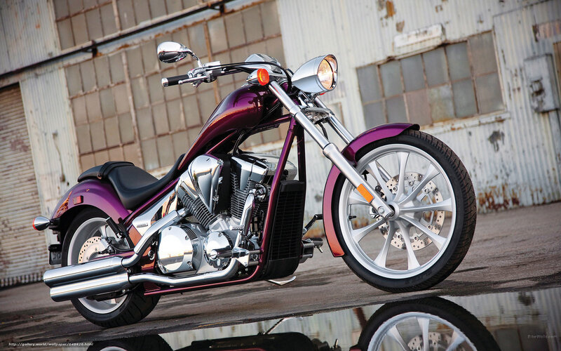 purple chopper motorcycle