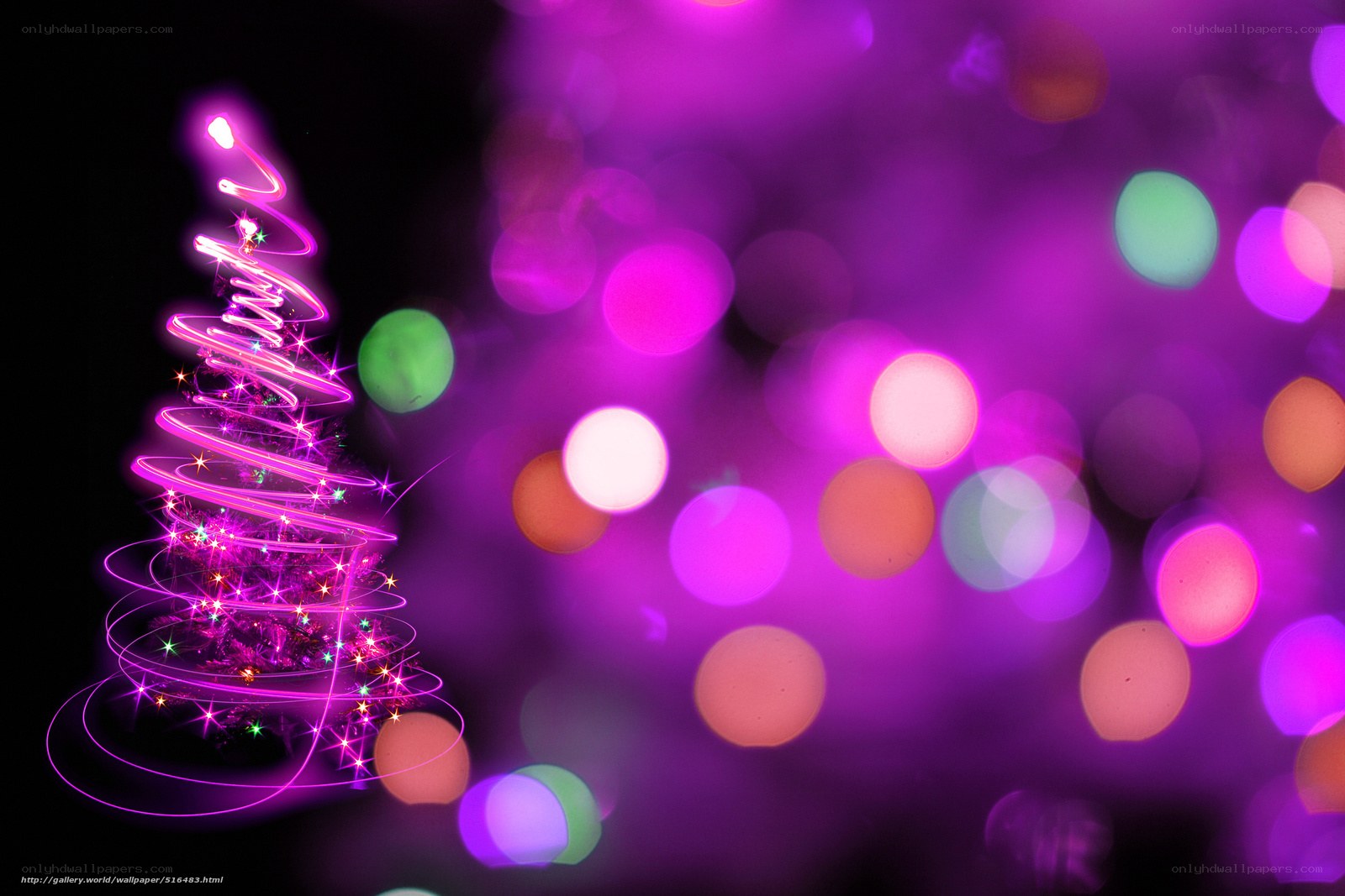 Purple Christmas lights