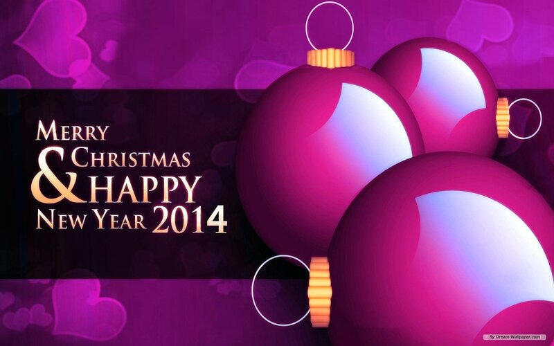 Purple Christmas Ornaments — Festive, Digital Art