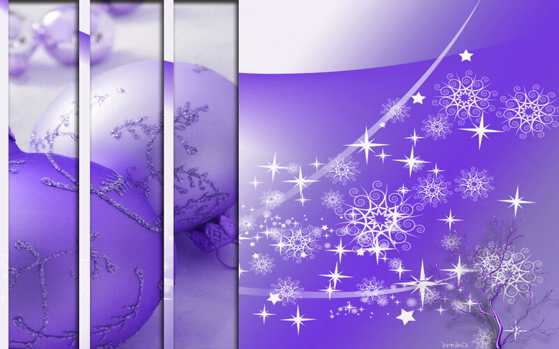 Purple Christmas Ornaments — Festive