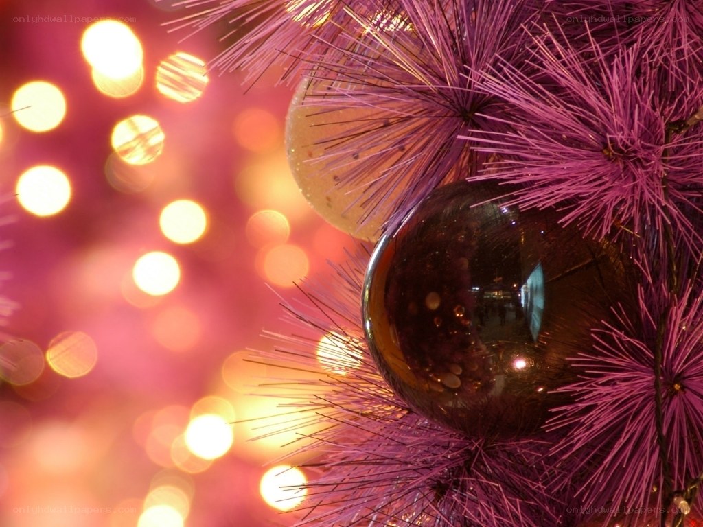 Purple Christmas tree ornaments