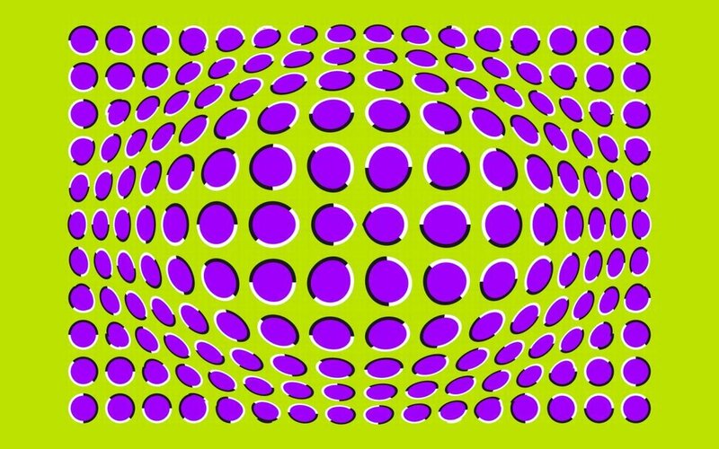 purple circle optical illusion