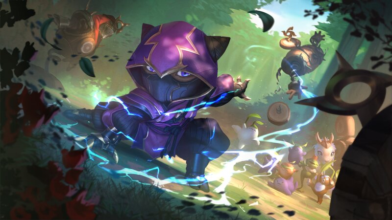 Purple-clad Ninja Character
