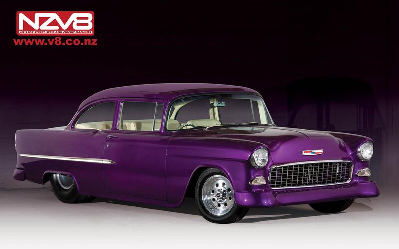 Purple Classic Car — Dramatic, Photograph, Grille