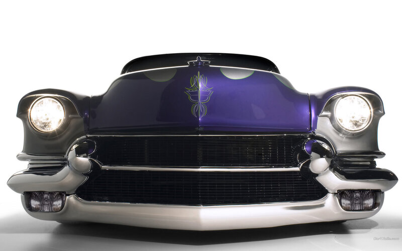Purple Classic Car — Dramatic, Photograph, Headlights, Grille