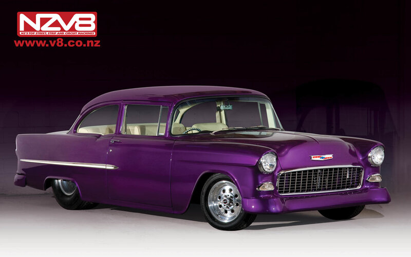 purple classic car