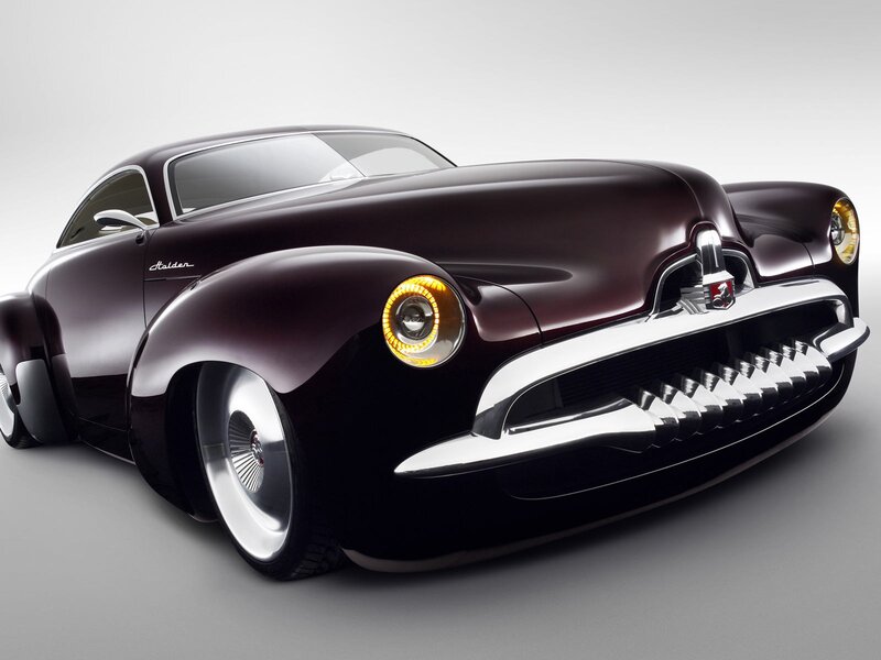 Purple classic concept car