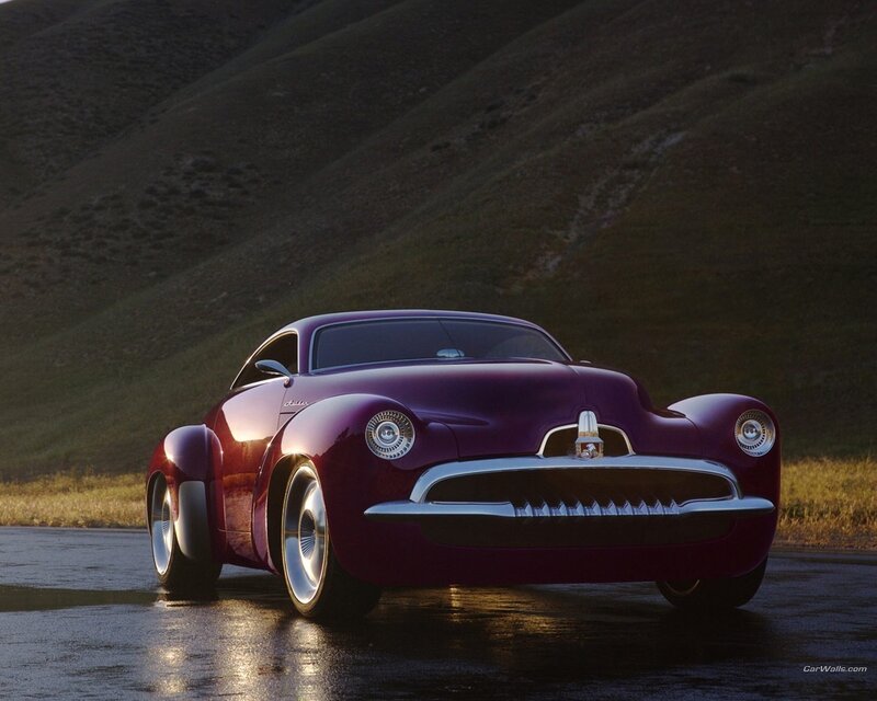 Purple classic concept car